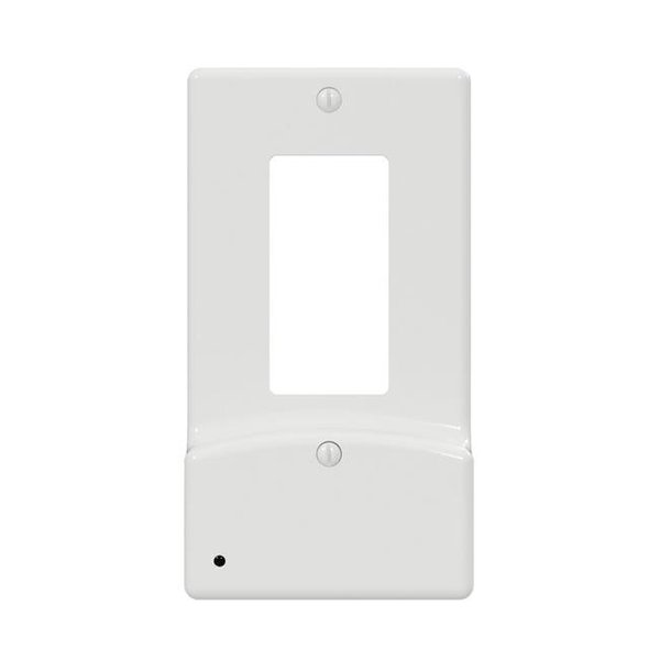 Westek Westek 3002625 LumiCover White 1-Gang Plastic Rocker USB Nightlight Wall Plate 3002625